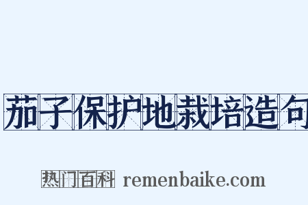 茄子保护地栽培造句是什么意思的图片